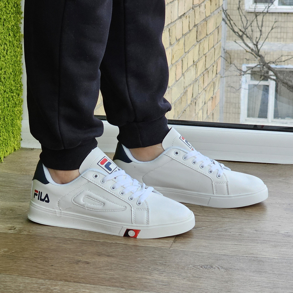 Мужские Кроссовки FILA Белые Кеды Фила Кожаные (размеры: 40,41,43,44) Видео Обзор Днепр - изображение 5