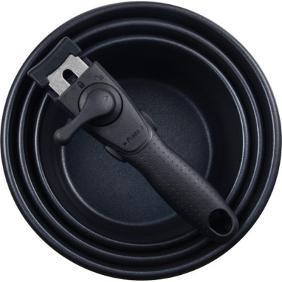 Ківш Bergner Click &amp; cook, набір зі знімною ручкою 1.5/2.1/3 л, 4 предмети (BG-32293-MM) Вінниця - фото 3