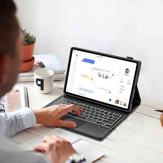 Чохол-підставка для Lenovo Tab P12 12.7” TB370FU, 2023 захисний чохол-книжка з регульованим кутом нахилу, чорний Київ