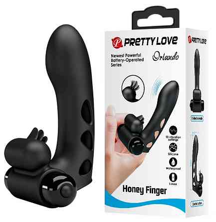 Клиторальный стимулятор на палец Pretty Love - Orlando Finger Black, BI-014836 Sex Aura Киев