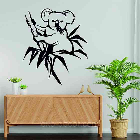 Декоративное настенное Панно «Коала»  Декор на стену 110*94 см, Черный Киев