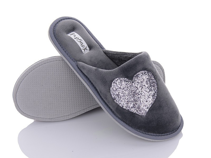 Капці жіночі закриті PaGo "Серце" Сірі "Тапулі для Мамулі" 40 Одеса - фото 1