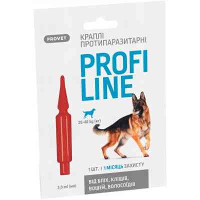 Краплі для тварин ProVET Profiline інсектоакарицид для собак 20-40 кг 1/3 мл (4823082431069) Вінниця