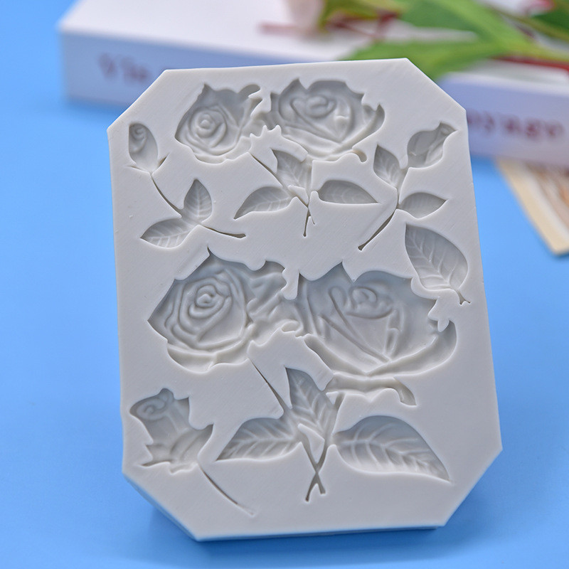 Молд силиконовый Розы 87 на 116 мм серый Киев - изображение 10