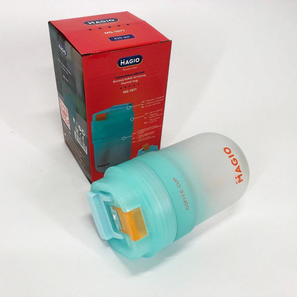 Вакуумный термокружка термос Magio MG-1071 420 мл, Термос для питьевой воды туристический RI-48 Львов - изображение 7