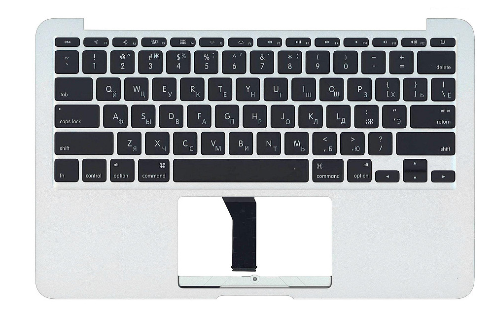 Клавиатура для ноутбука Apple MacBook Air 2013+ (A1465) Black, (Silver TopCase), RU (горизонтальный энтер) Вінниця - фото 3