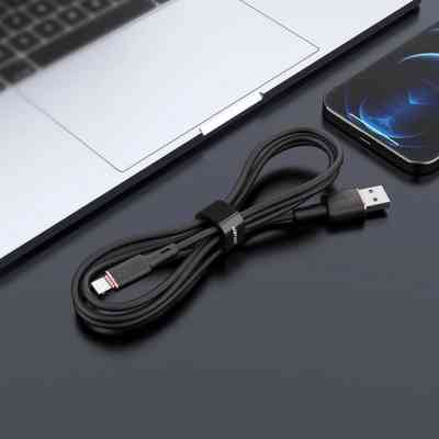 Дата кабель USB 2.0 AM to Lightning 1.2m 2.4A silicone C2-02 black Acefast (AFC2-02B) Винница