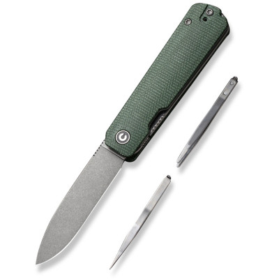 Ніж Civivi Sendy, Green Micarta, Stonewash (C21004A-1) Вінниця - фото 4