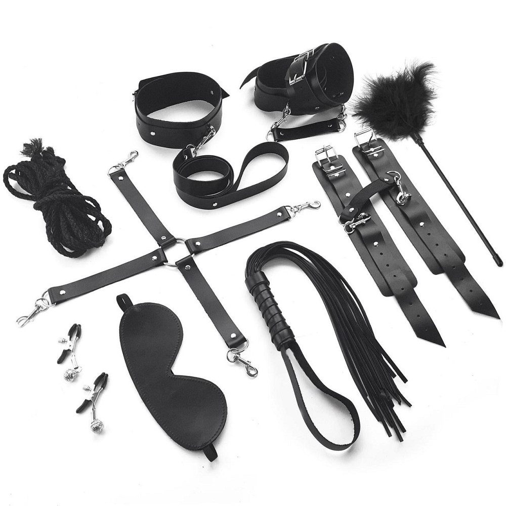 Набор BDSM Art of Sex – Set Leather, 10 предметов, черный, натуральная кожа Sex Aura Киев - изображение 1