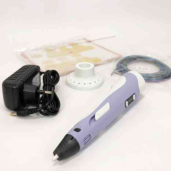 Ручка 3d pen c экраном 3D ручка Smart 3D Pen 2 фиолетовая, Современная аккумуляторная LO-436 3d ручка Киев