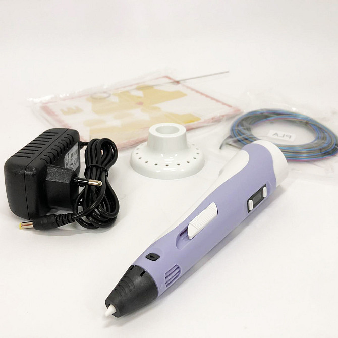 Ручка 3d pen c экраном 3D ручка Smart 3D Pen 2 фиолетовая, Современная аккумуляторная LO-436 3d ручка Киев - изображение 4