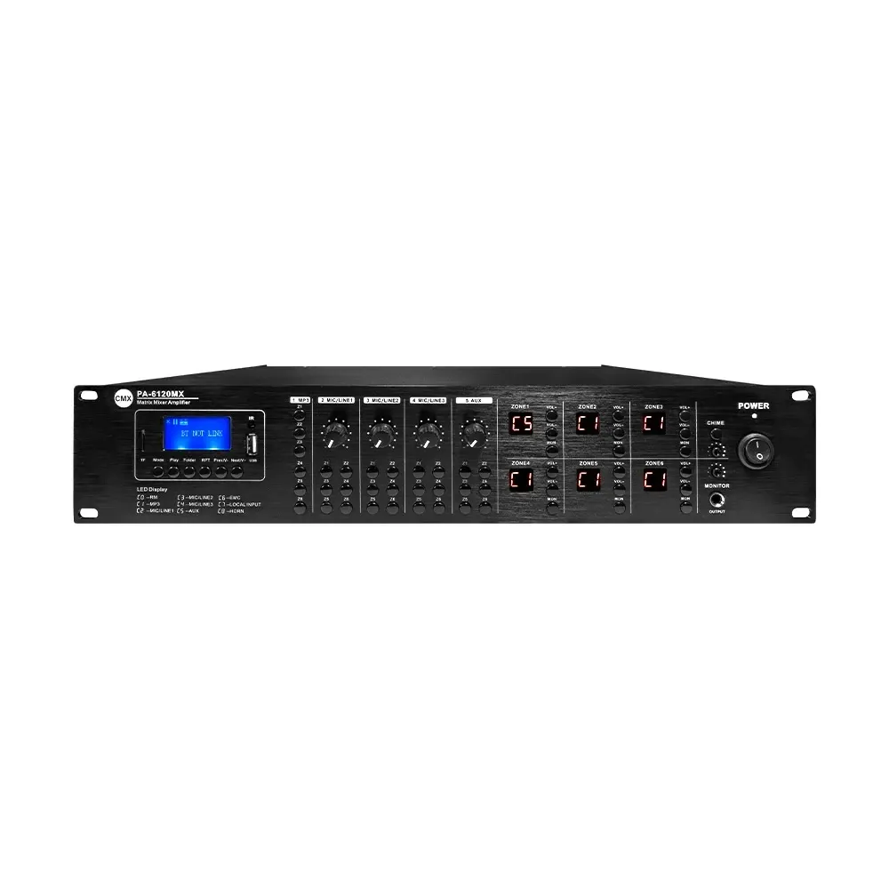 Матричний мікшуючий підсилювач CMX PA-6120MX, 6 зон, 19