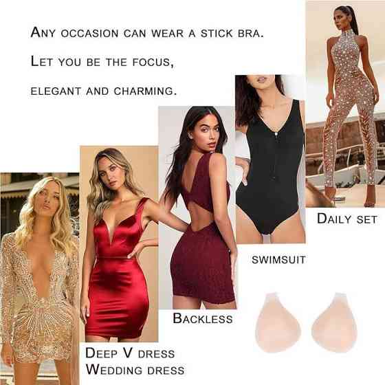 Силіконові вставки для бюстгальтера Manfeng Push Up підсилювачі грудей накладки для купальника бікіні (L-95 гр/пара-чашка A/B Cup) Дніпро