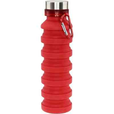 Бутылка для воды Bergamo Pagoda силіконова 550 мл червоний (3000B-2) Винница