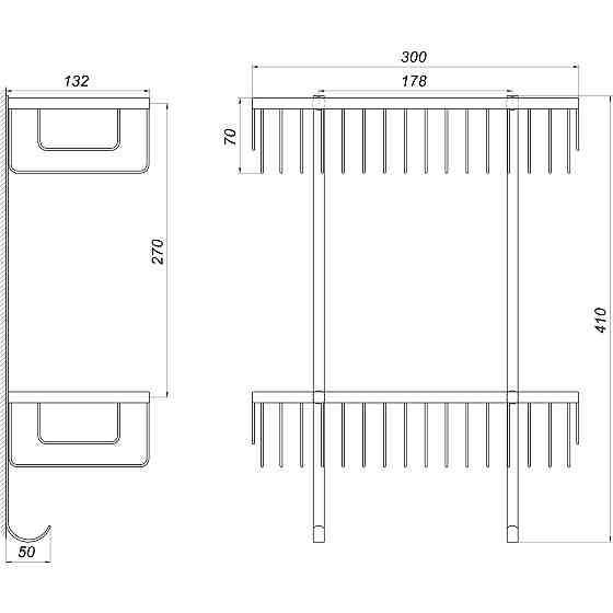 Поличка подвійна Globus Lux SQ9488 Луцк