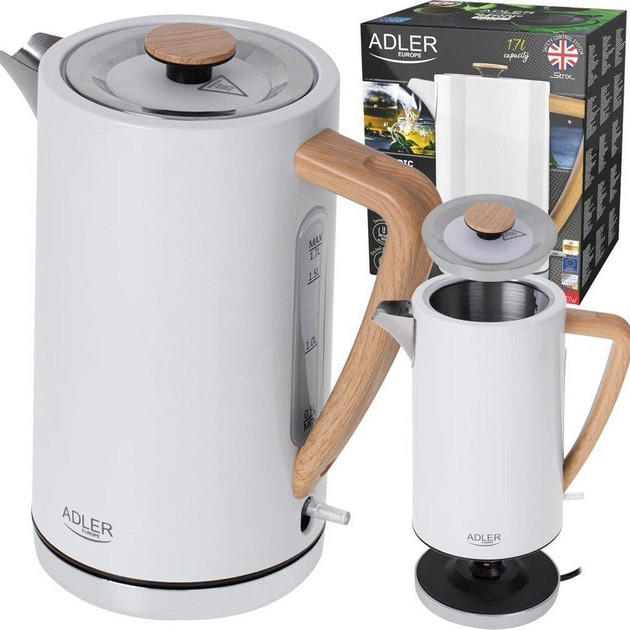 Електрочайник Adler AD 1347 1.7л White LE-99 Львів - фото 4