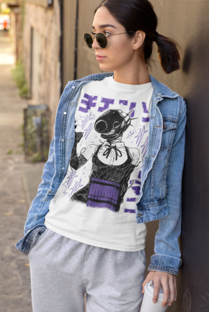 Футболка для хлопчика з аніме принтом Людина-бензопила оверсайз (зріст від 165 до 180) Чорний AnimeJ0623m Дніпро