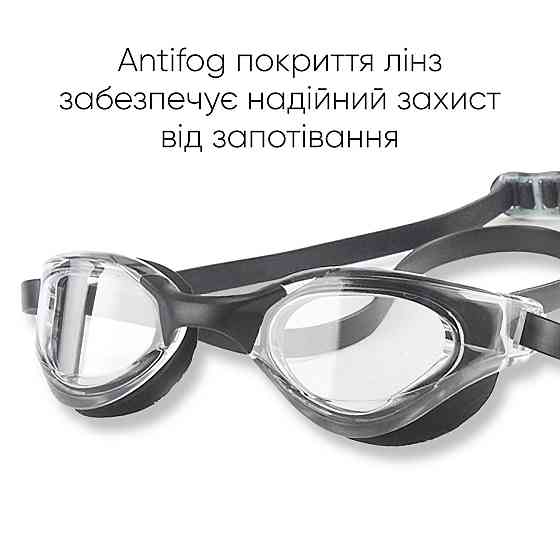 Окуляри для плавання Renvo Sanaga Pro Уні Anti-fog Чорний OSFM (2SG400-011) Київ