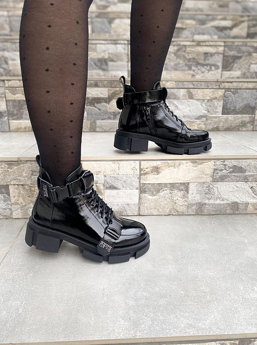 SOTHBY'S Черевики жіночі Sothby's чорні шкіра лакована висота 11см (M-1742 4331) 36-40 Коломыя - изображение 7