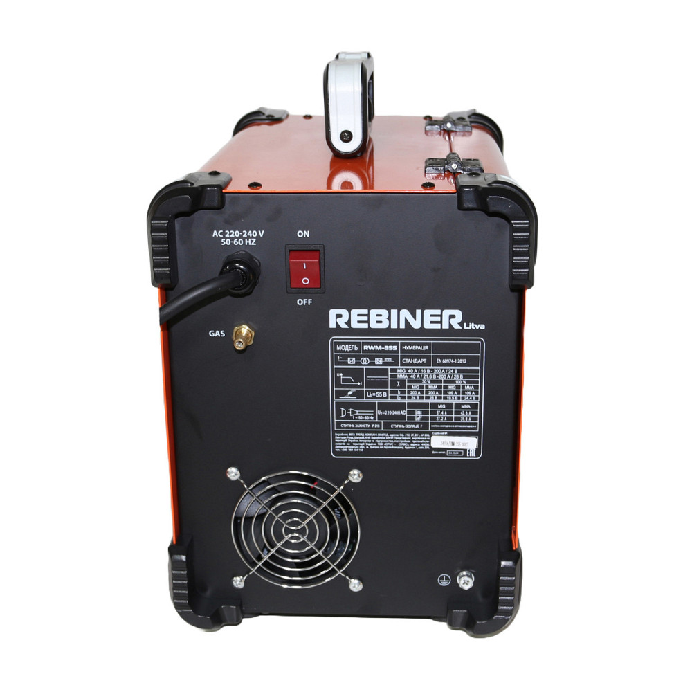 Зварювальний напівавтомат Rebiner RWM-355 (200А) – надійний апарат, Гарантія 36 міс Львів - фото 8