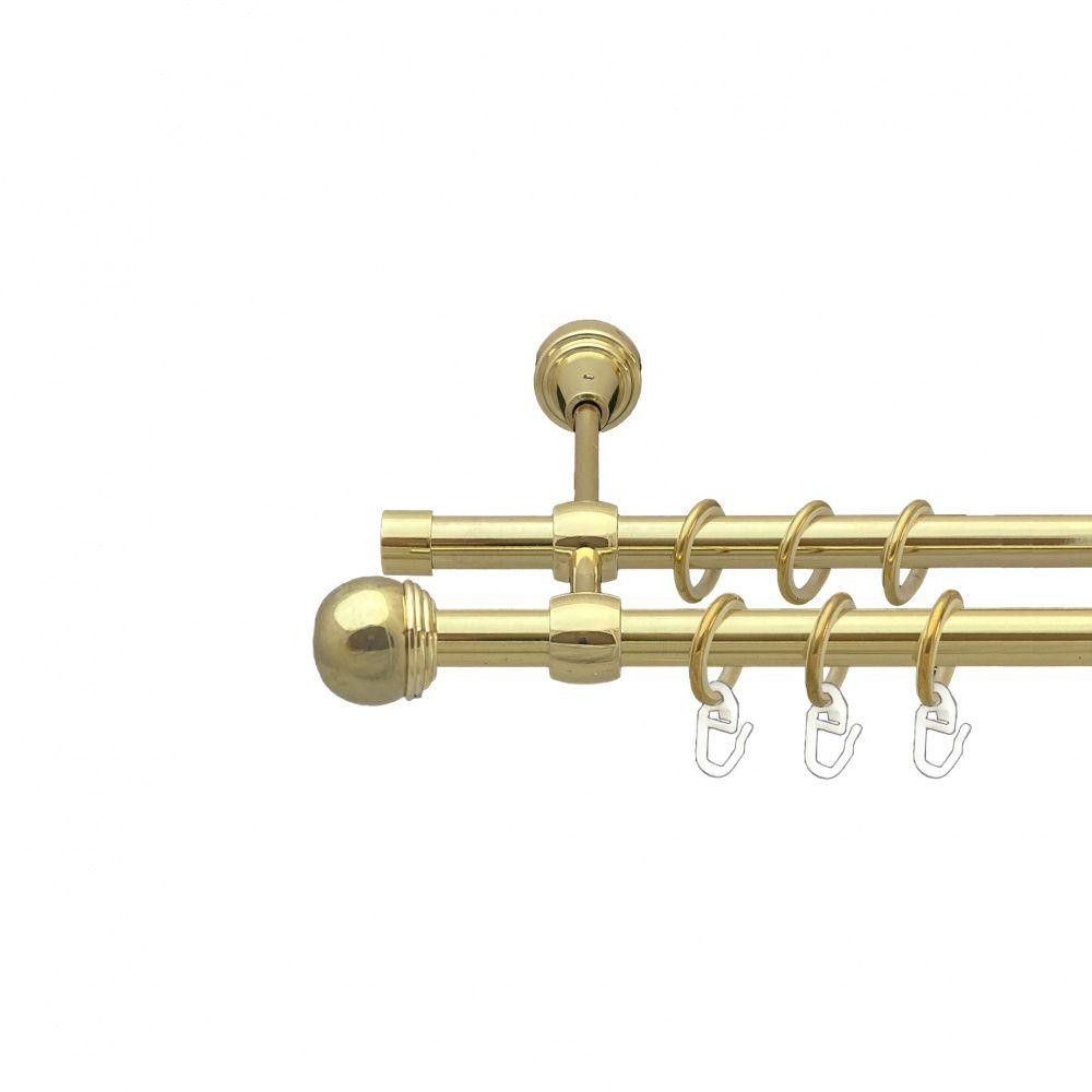 Карниз Orvit Тоді Макс металевий дворядний литий гладка труба кільце металеве Золото 16\16 мм 200 см (00-00014444) Львів - фото 1