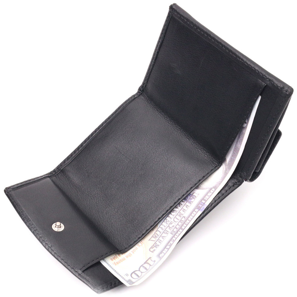 Очень необычный женский кошелек из натуральной кожи KARYA 21339 Черный Киев - изображение 6