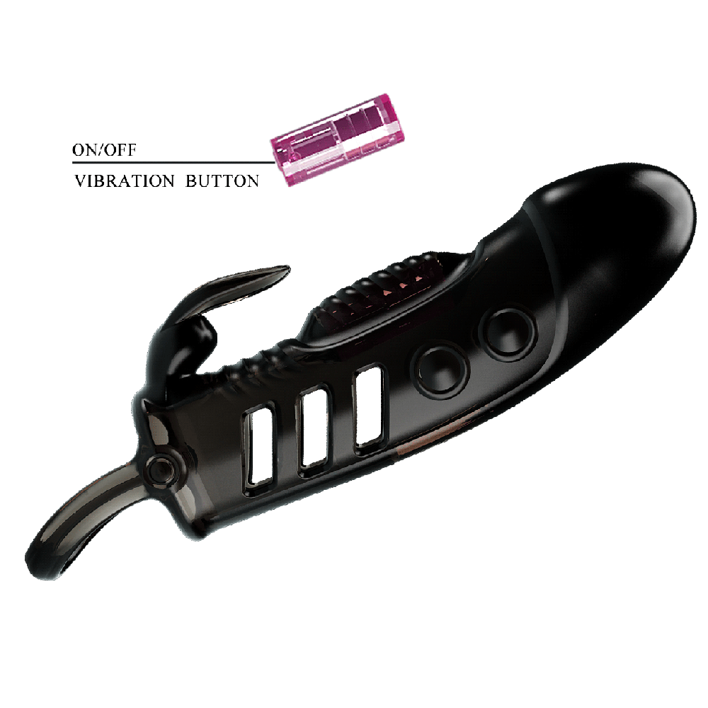 Насадка на член - Pretty Love Sloane Vibrating Penis Sleeve Black Sex Aura Київ - фото 4