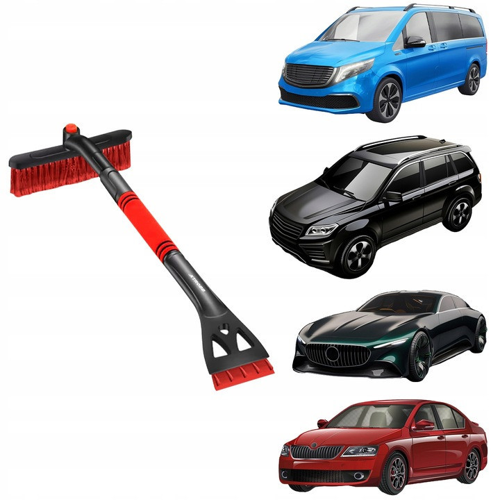 Телескопический автомобильный скребок - щетка 2в1 для льда и снега Xtrobb (24821) Нововолынск - изображение 2
