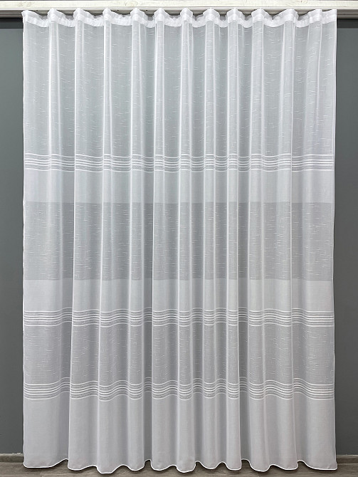 Тюль VR-Textil 1430т Мережка Лен Белый 300х250 см (42-0258) Киев - изображение 2