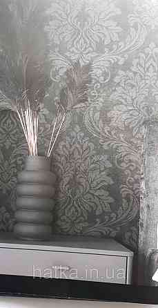 Шпалери вінілові на флізеліні Marburg Memoria 1.06х10 вензелю великі бронзові на чорному Київ