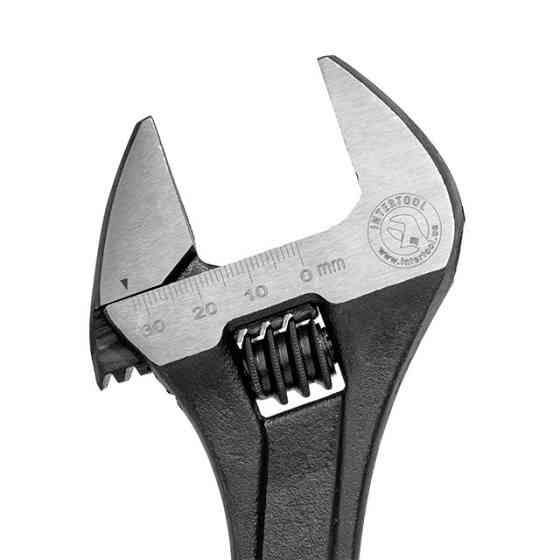Розвідний ключ 250 мм INTERTOOL XT-0060, Cr-V, чорний - розвідний ключ із широким регулюванням Львів