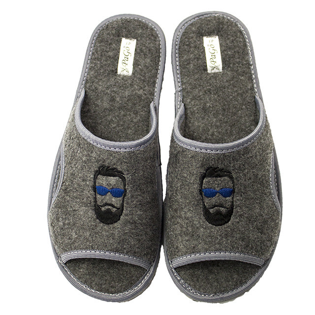 Тапочки домашние мужские комнатные PaGo с вышивкой 