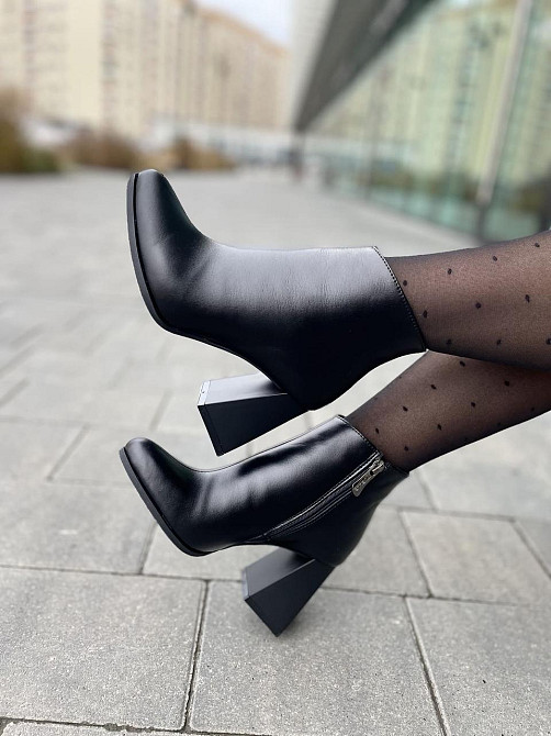 Nivelle Жіночі черевики NIVELLE чорні натуральна шкіра висота 10см каблук 8см 35р. (8016/8018-8 Коломыя - изображение 7