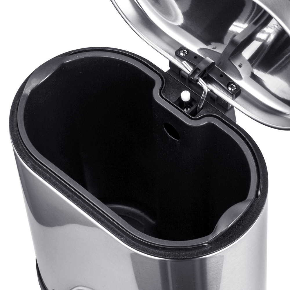 Овальне сміттєве відро з плавним закриттям Mixxus Premium Topper-TC0205 SS Color 5 л, колір нержавійка (MI7059) Харків - фото 14