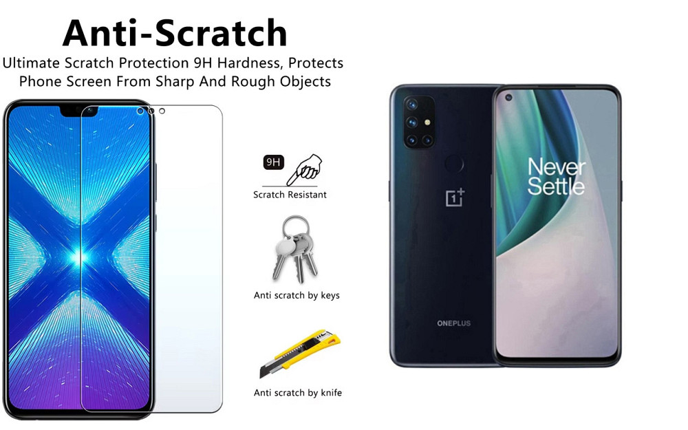 Защитное стекло NeoGlass для OnePlus Nord N10 – ультрапрозрачное и устойчивое Киев - изображение 1