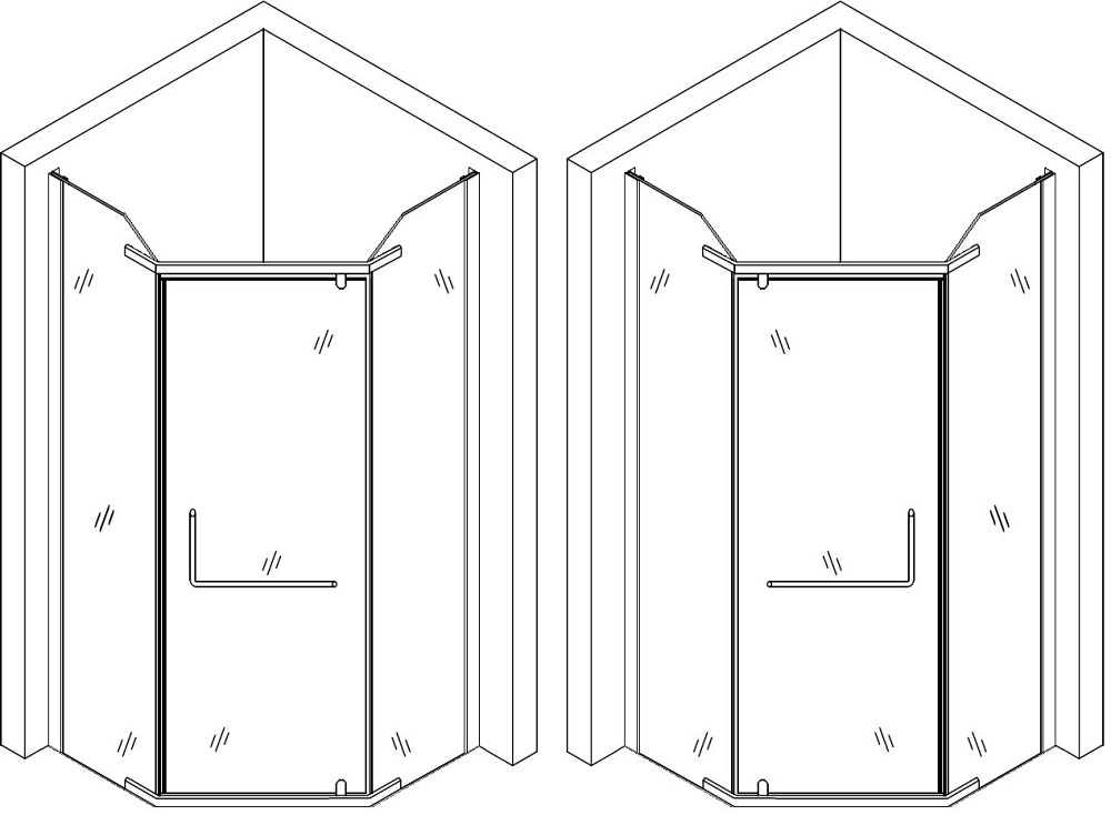 Душевая пятиугольная кабина без поддона RABA N90GB BRAVO (1уп.) (000028405) Киев - изображение 9