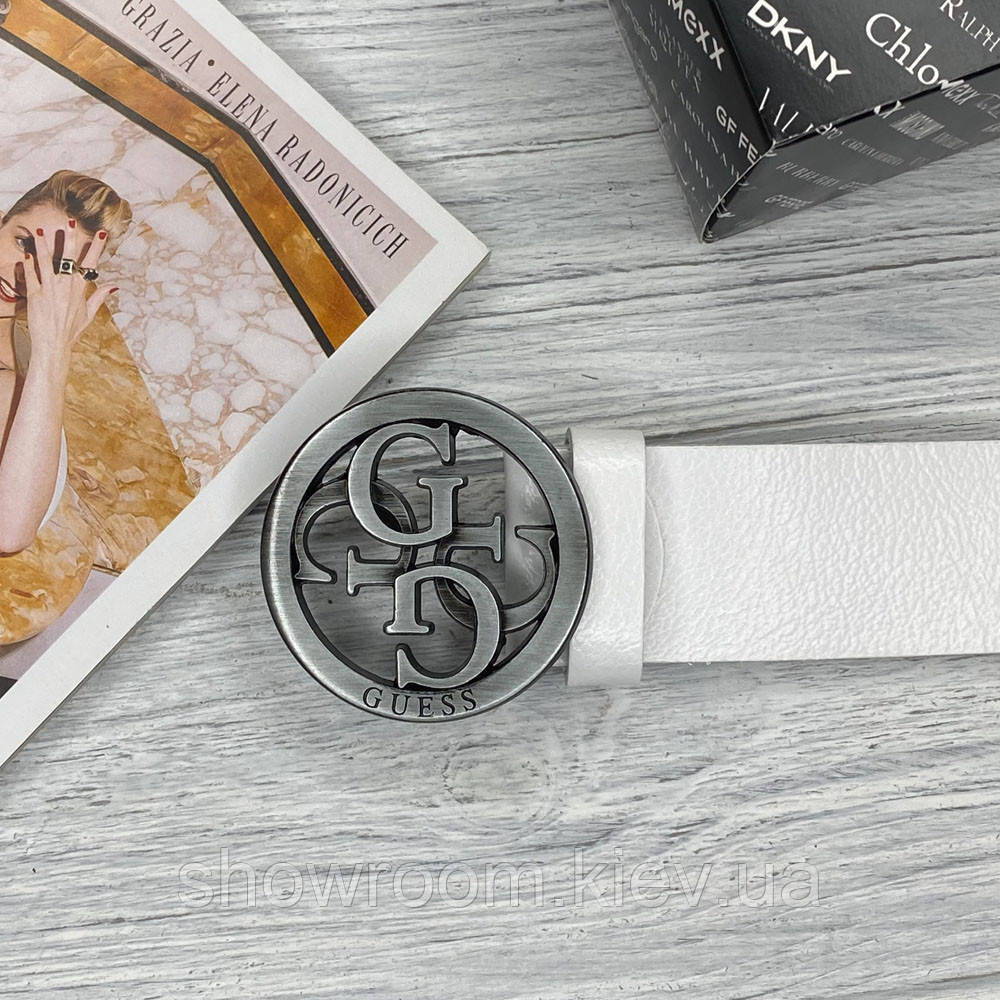 Жіночий шкіряний ремінь (4001) white 4 см Київ - фото 2