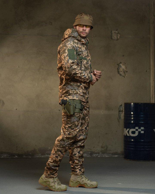 Демисезонный тактический костюм софтшел Softshell rocket пиксель  НП4862 Одесса - изображение 3