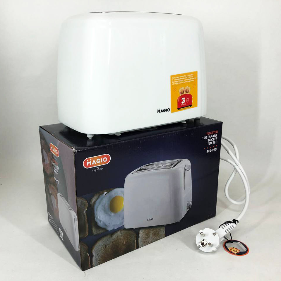 Тостер з підігрівом на різних рівнях MAGIO, Тостер з піддоном для збору крихт Маленький RF-29 Львів - фото 1