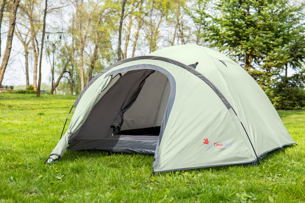 Туристичний намет тримісний Time Eco Travel-3, світлий хакі Київ - фото 2