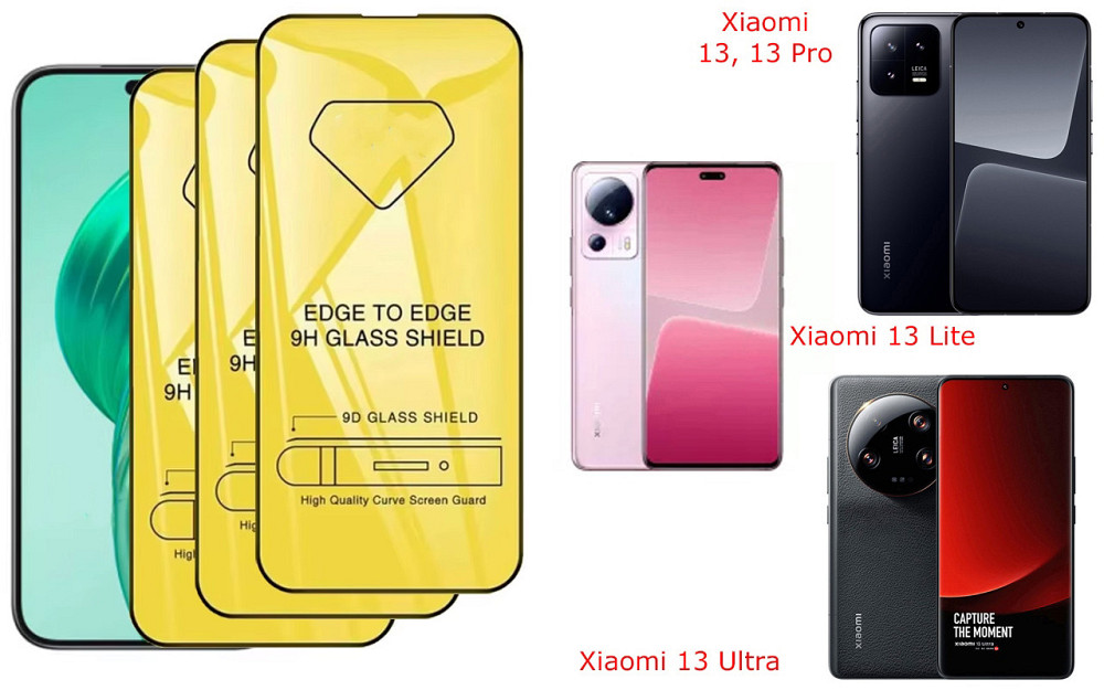 Захисне скло DefenzoGlass для Xiaomi 13, 13 Lite, 13 Pro, 13 Ultra – подвійна міцність Київ - фото 3