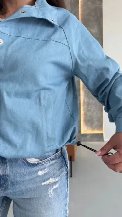 Женский джинсовый бомбардировщик Одесса