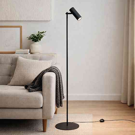 Торшер MSK Electric Focus с поворотным механизмом под лампу GU10 черный NL 15055 BK Одесса