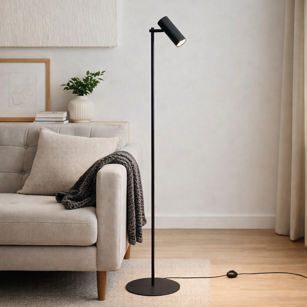 Торшер MSK Electric Focus с поворотным механизмом под лампу GU10 черный NL 15055 BK Одесса - изображение 4