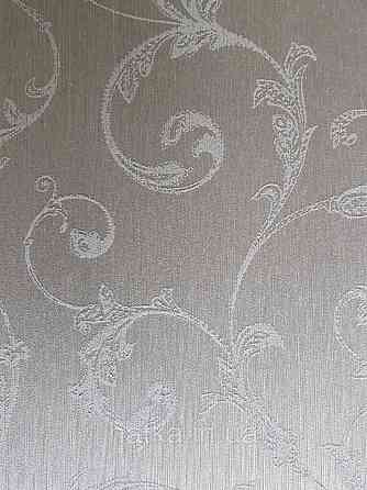 Шпалери текстильні еко 0.53х10.05 Rasch Textil Valentina класика завитки вензелі структурні сіро-зелені Київ