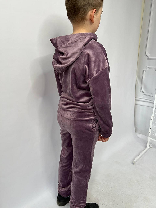 Дитячий велюровий костюм Кенгуру 110-116 Ліловий Харків - фото 4
