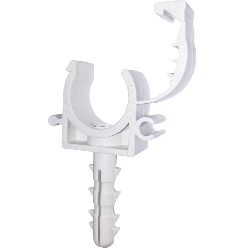 Клипса-дюбель с защелкой для крепления трубы Ø20мм (уп.100шт) (000027290) Киев - изображение 1