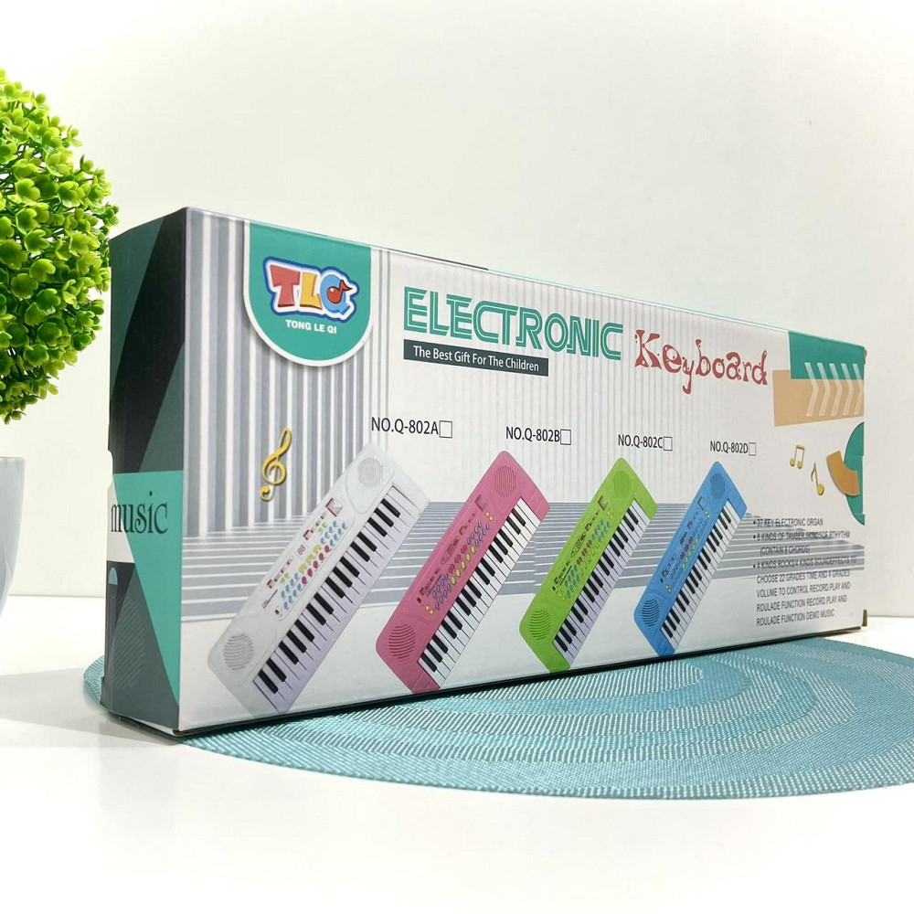 Синтезатор дитячий з мікрофоном 37 клавіш Чорний (Q-802) Чернігів - фото 9