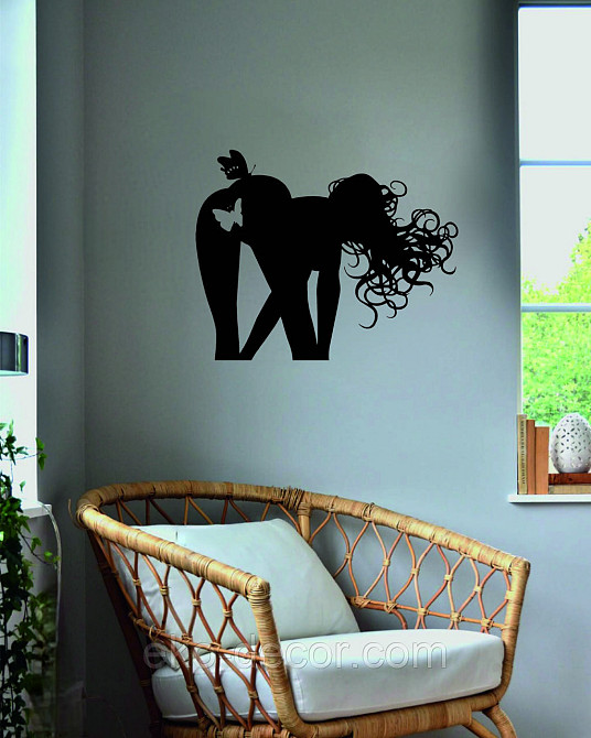 Декоративное настенное Панно «Силуэт женщины», Декор на стену 90*72 см, Черный Киев - изображение 7