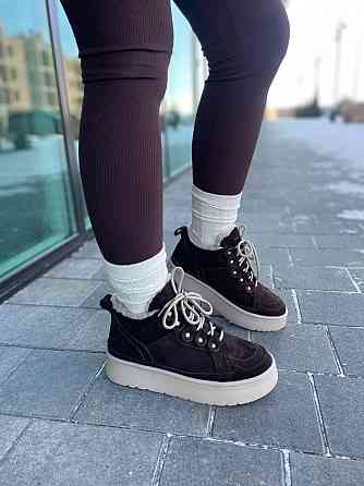 Arcoboletto Черевики жіночі Arcoboletto коричневі натуральна замша з хутром высота 8см размеры Коломыя